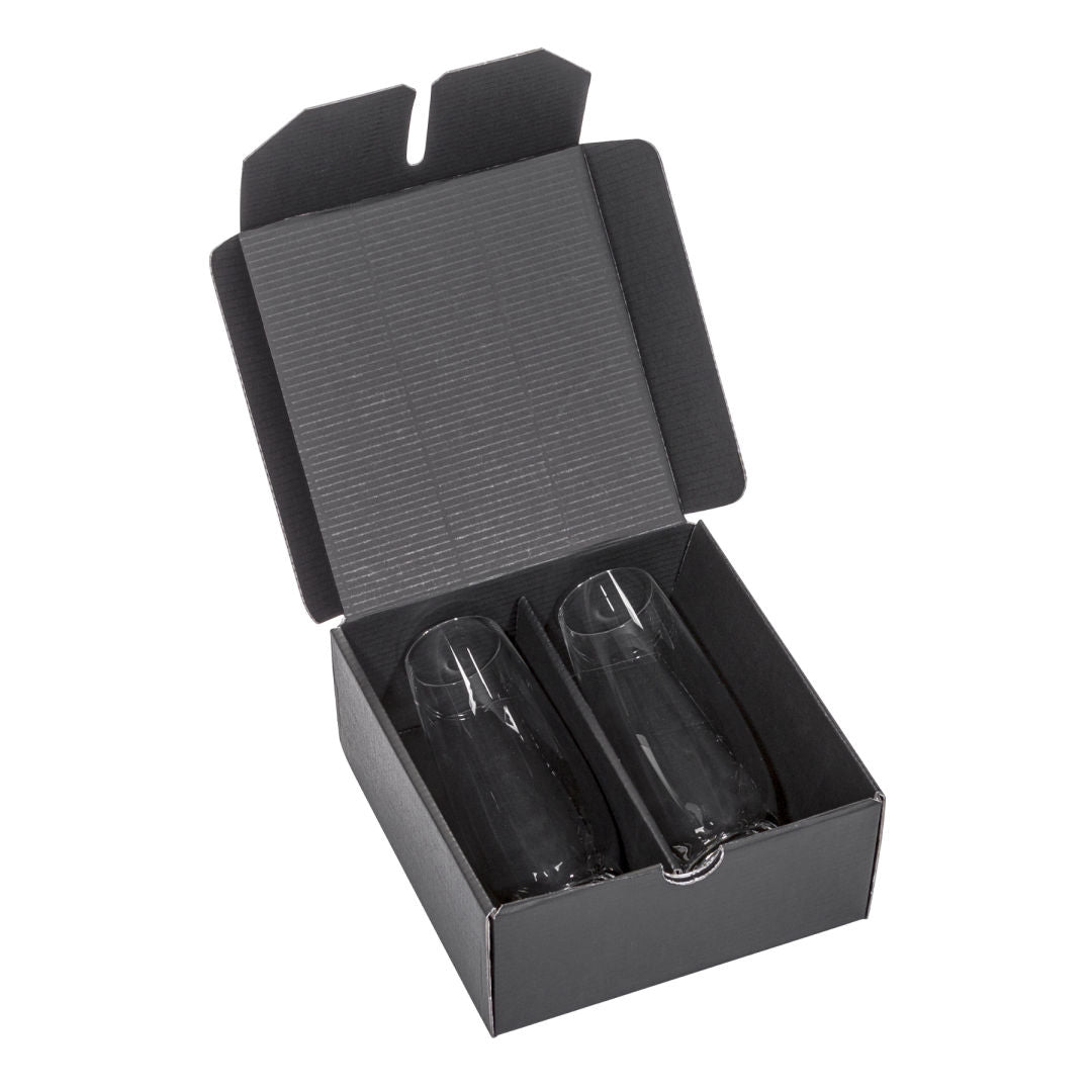 Cannes Stemless Flute - 8oz - Deep Etch