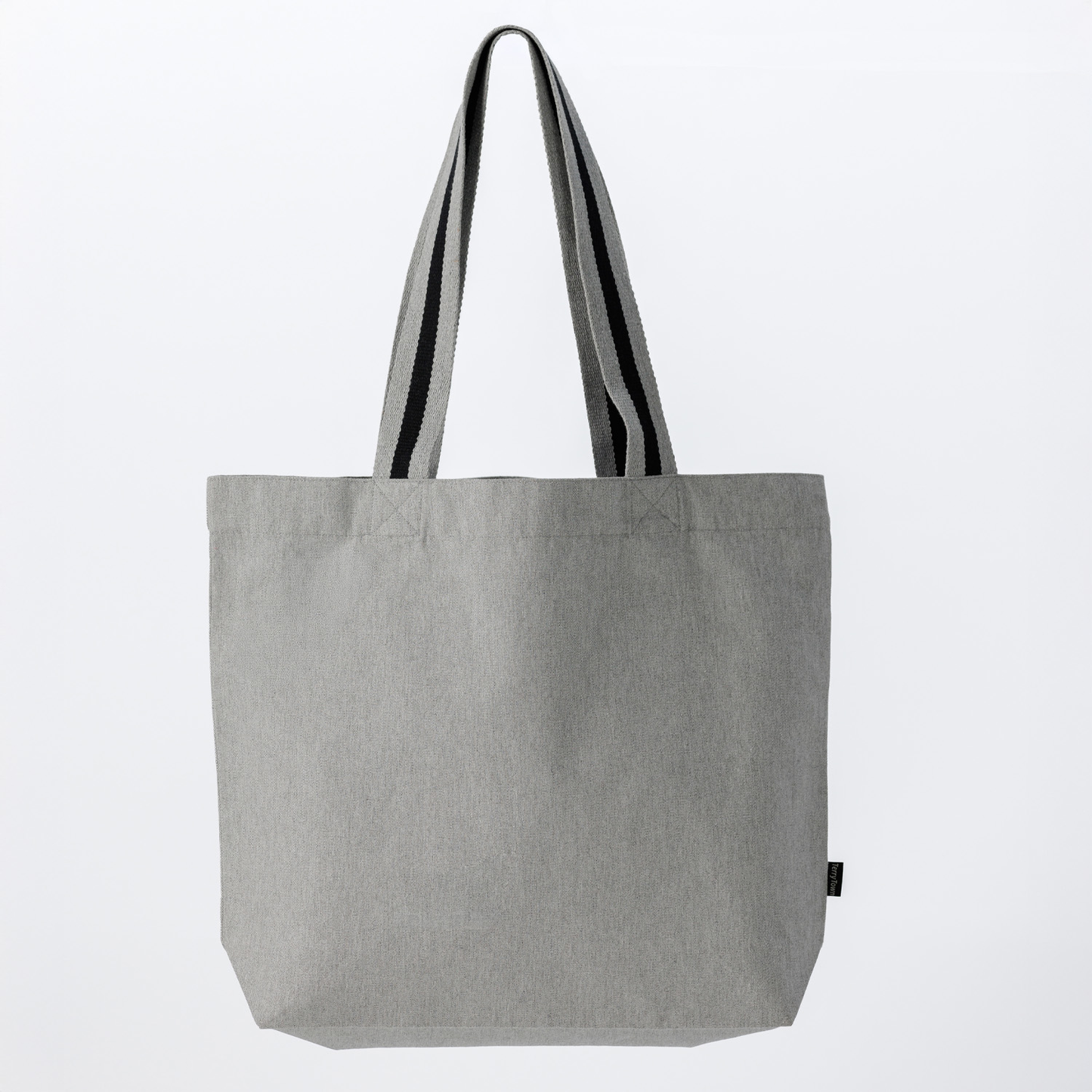 Deluxe Oversized Canvas Tote Bag with Striped Handles