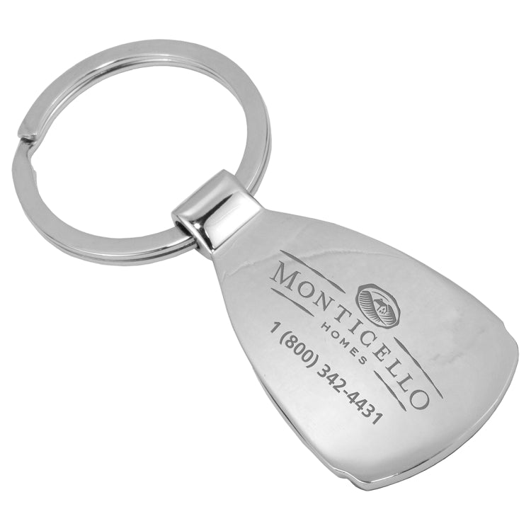 "Droplet" Economy Laser Engraved Metal Keyholder