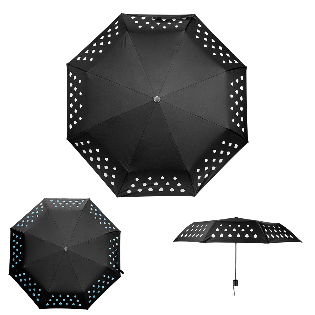 42" Color Changing Umbrella With 100% rPET Canopy