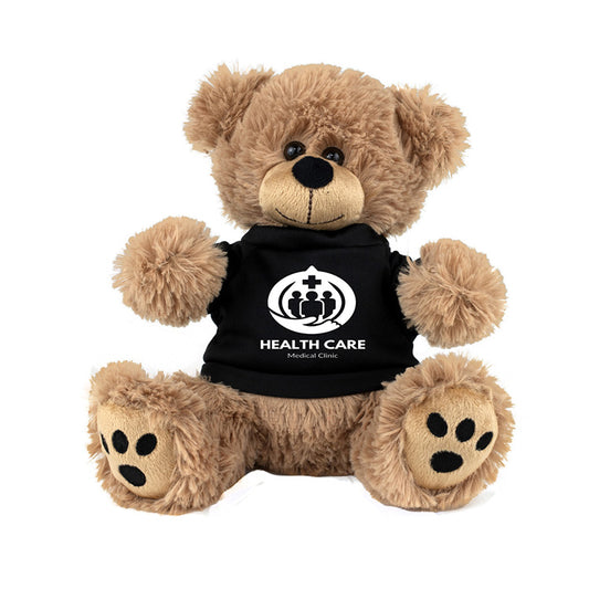Navy Blue (TB6TN) "FRED E. BEAR" LARGE 8" Plush Teddy Bear With Choice of T-Shirt Color