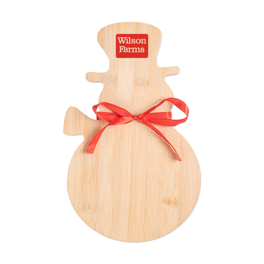 Wood Bamboo Snowman Cutting Board