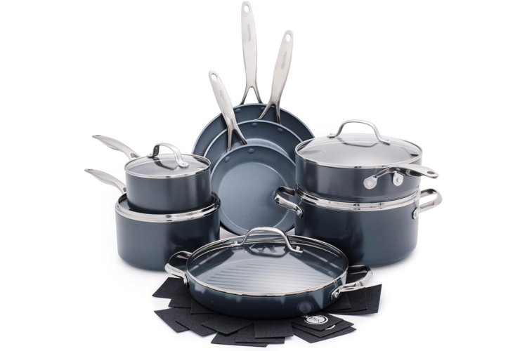 GreenPan Valencia Pro Ceramic Non-Stick 11-Piece Cookware Set
