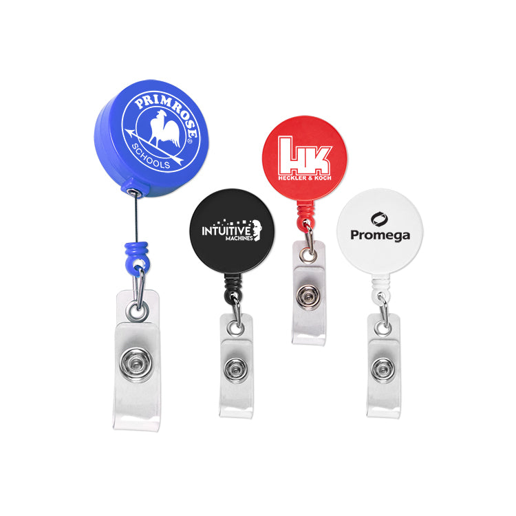 Blue 32mm Round Badge Reel