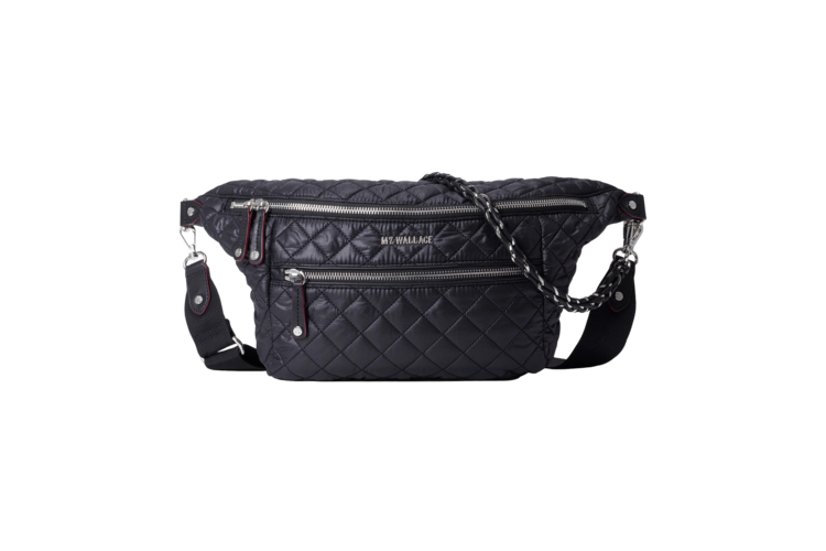 MZ Wallace Crosby Crossbody Sling Bag - Black Rec