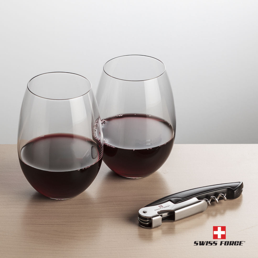 Swiss Force® Opener & Carlita Stemless Wine