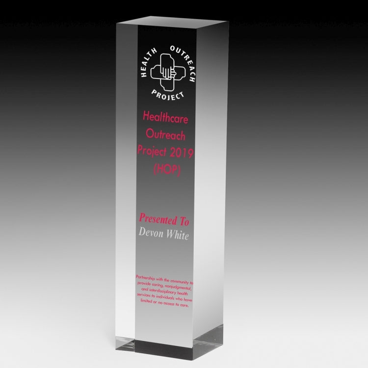 Laser Engraved Monument Obelisk Award - 7 1/2"