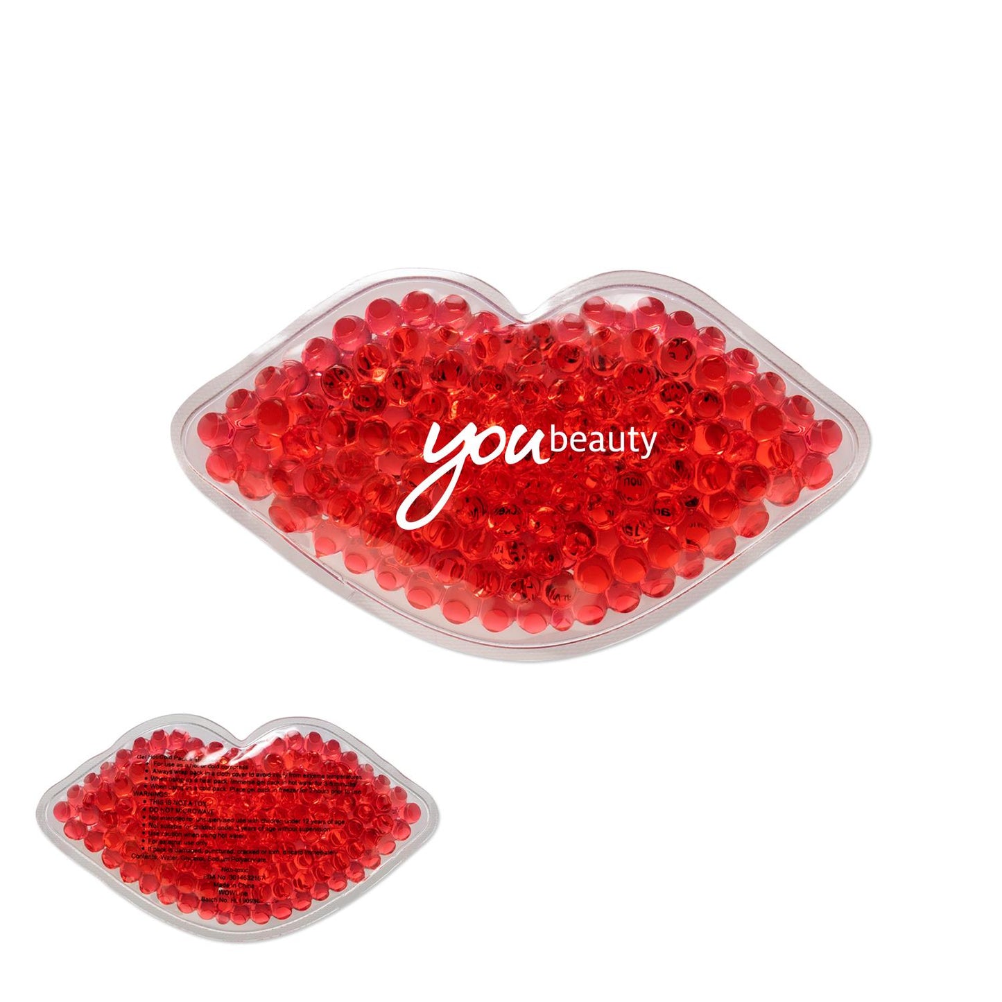 Clear Hot/Cold Gel Pack- Lips Shaped