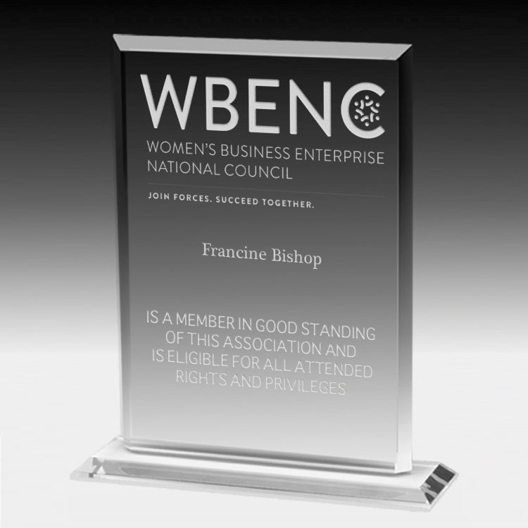 Laser Engraved Acrylic Billboard Award - 8 1/4"