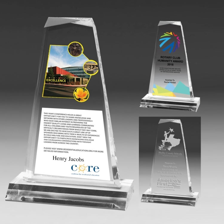 Multi-Faceted Acrylic Award - 8 3/4" - Laser Engraved