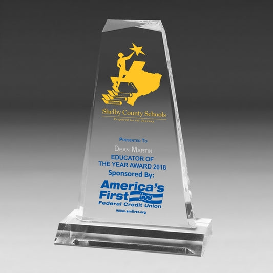 Multi-Faceted Acrylic Award - 7 1/4" - Screen Print