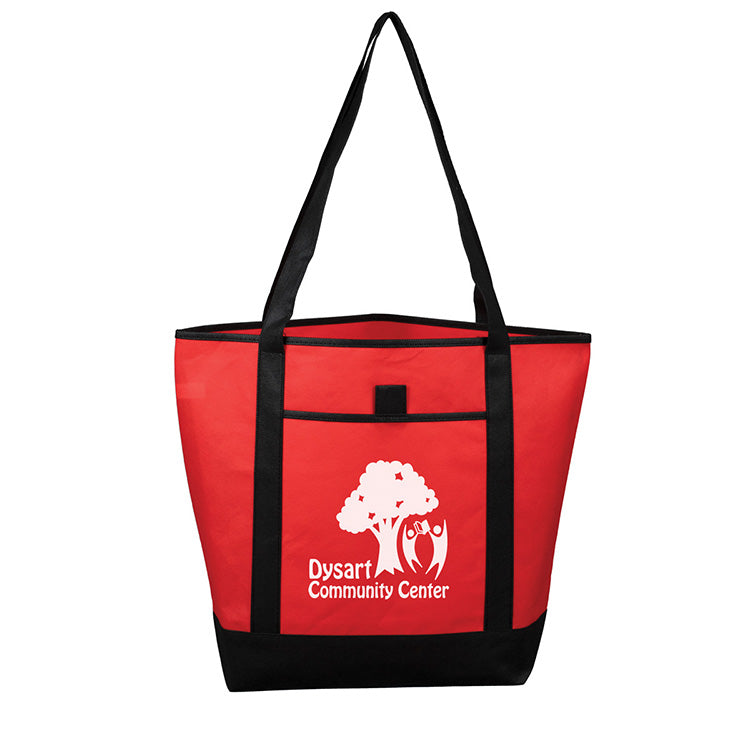 17-1/2"W x 13-1/2"H x 6"Gusset - "The CITY" Convention, Corporate, Travel and Beach Tote Bag