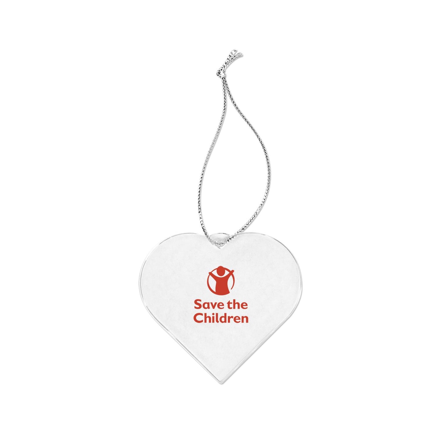 Clear Acrylic Style Heart Ornament