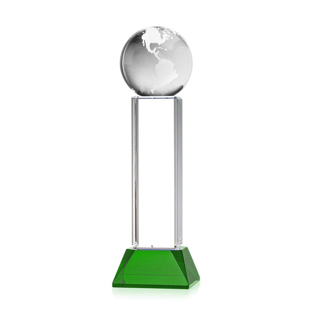 Globe Award on Stowe Base - Green
