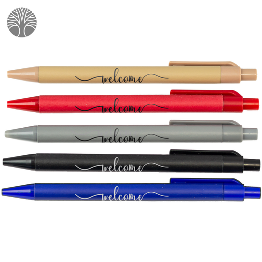 Black 100% Recycled Paper Barrel Ballpoint Pen