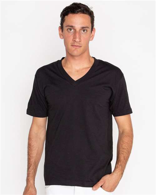 Unisex USA-Made Fine Jersey V-Neck T-Shirt - 24056