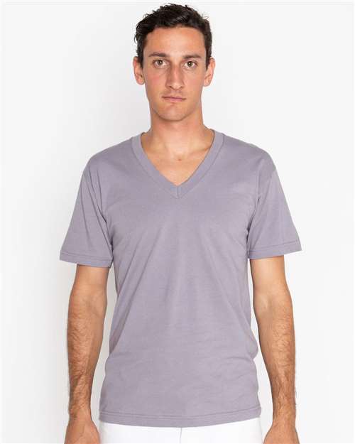 Unisex USA-Made Fine Jersey V-Neck T-Shirt - 24056
