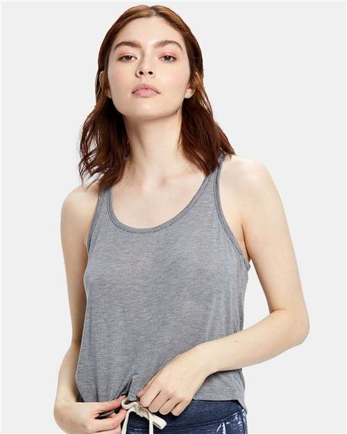 Women's Sheer Cropped Racer Tank Top - US510