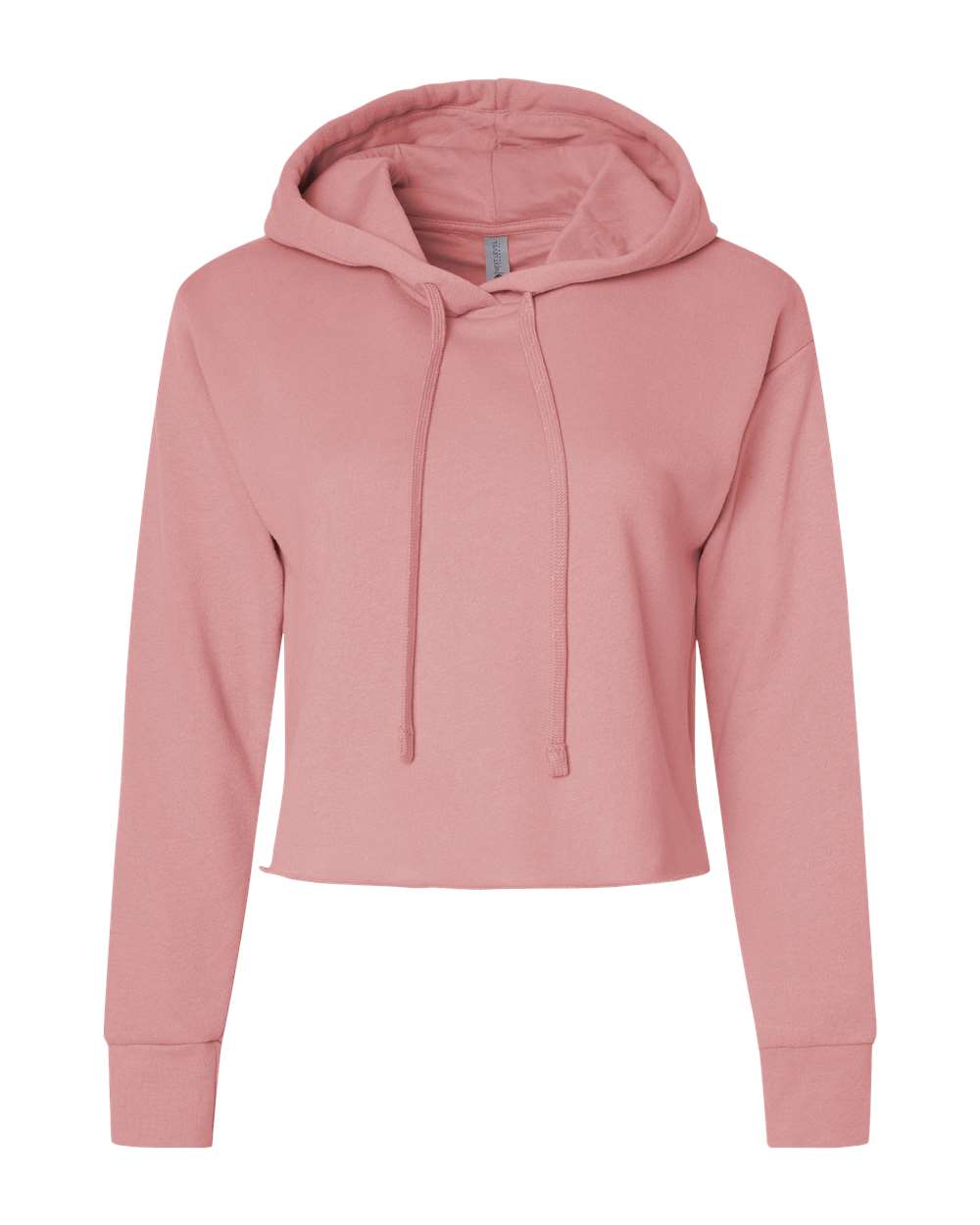 Women's Laguna Sueded Raw Edge Crop Hoodie Sweatshirt - 9384