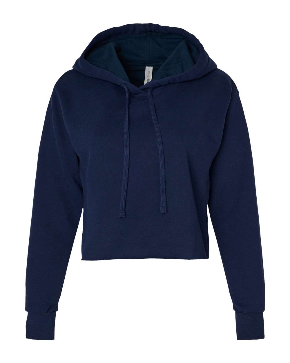 Women's Laguna Sueded Raw Edge Crop Hoodie Sweatshirt - 9384