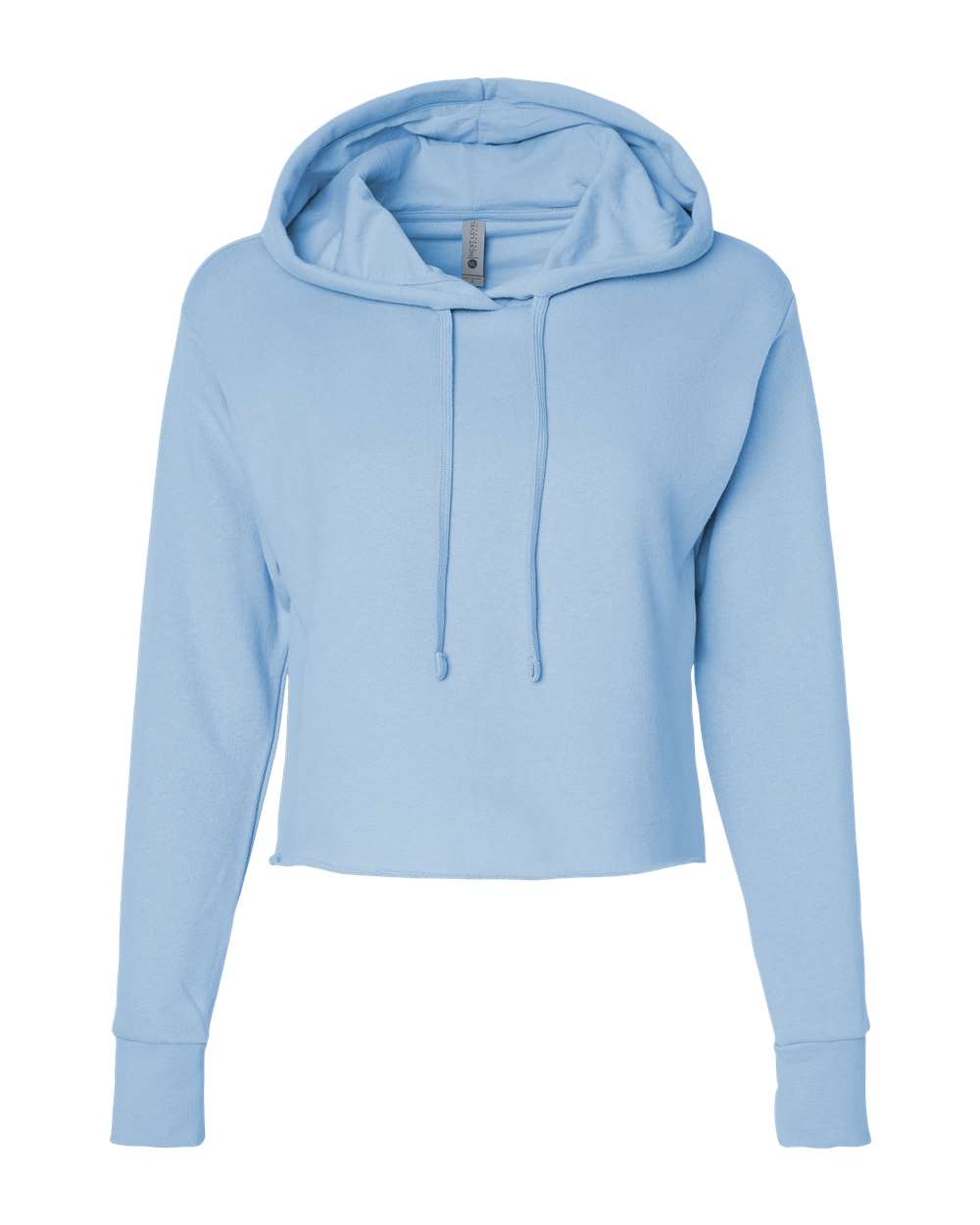 Women's Laguna Sueded Raw Edge Crop Hoodie Sweatshirt - 9384