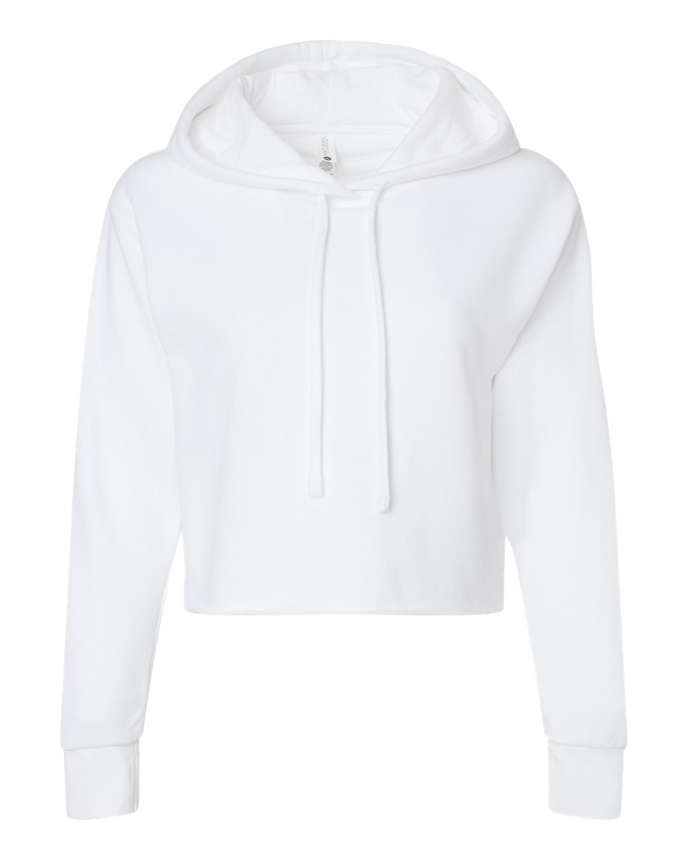 Women's Laguna Sueded Raw Edge Crop Hoodie Sweatshirt - 9384