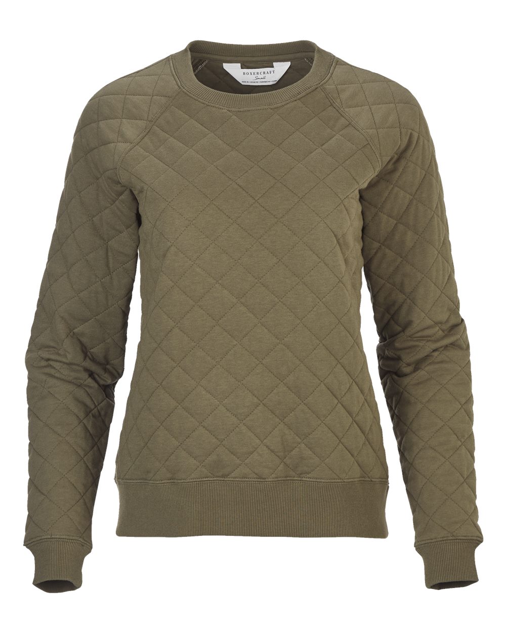 Women's Quilted Crewneck Pullover - R08