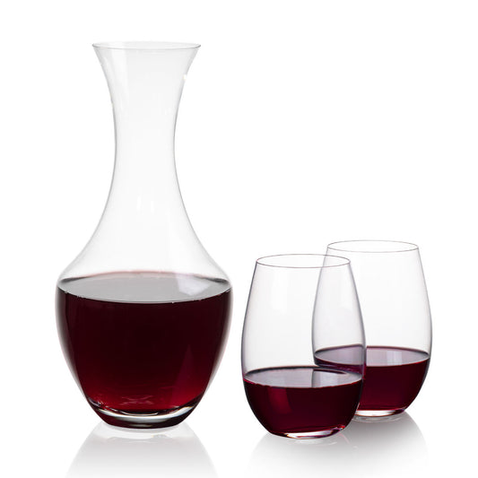 Oldham Carafe & Laurent Stemless Wine