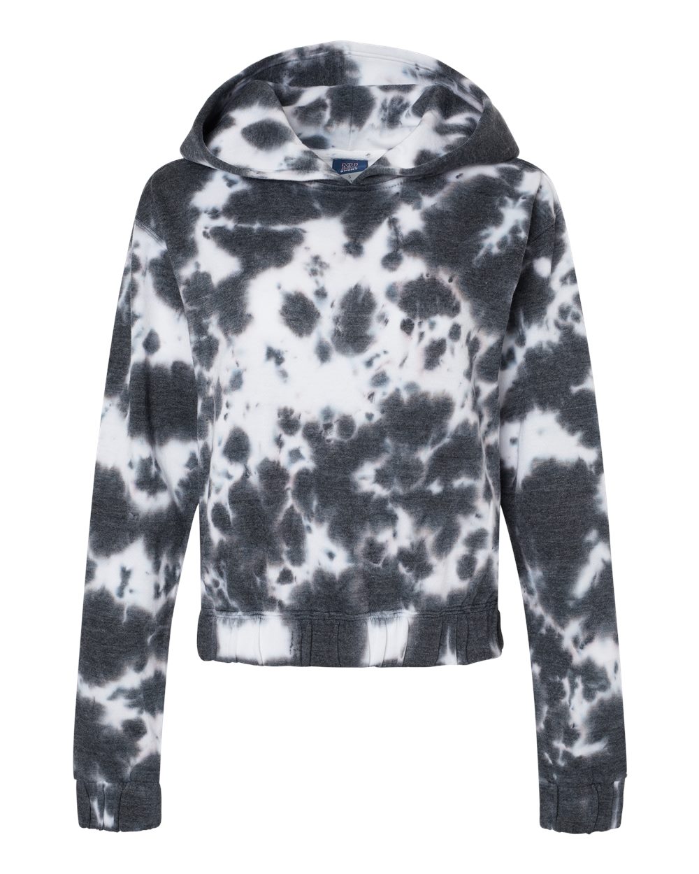 Women's Sueded Fleece Tie-Dyed Crop Hooded Sweatshirt - W23718