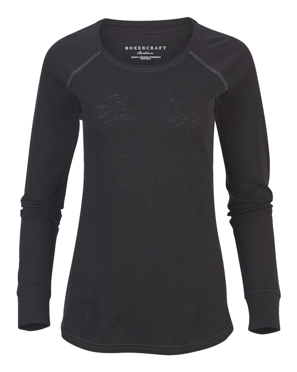 Women's Solid Preppy Patch Long Sleeve T-Shirt - BW3166