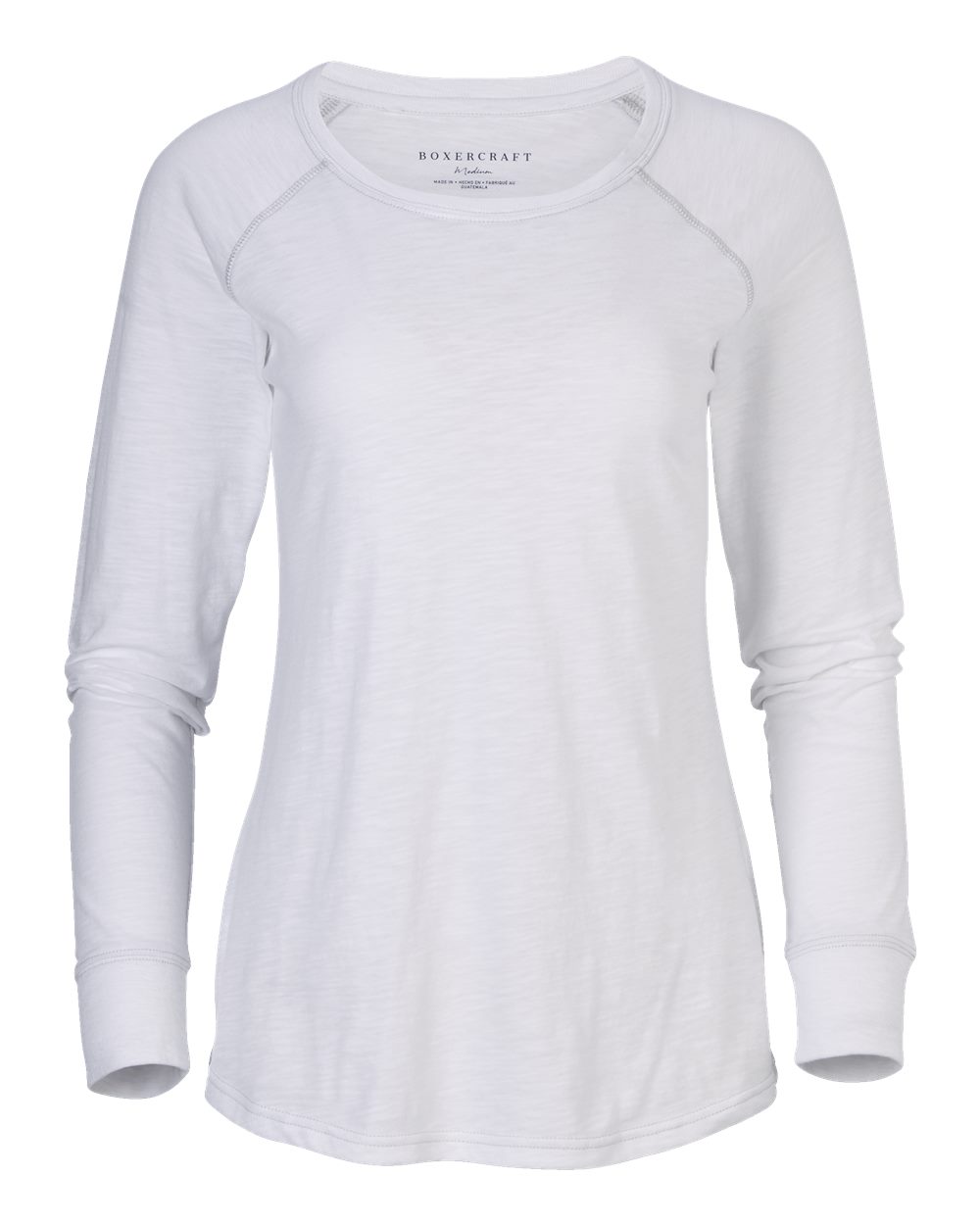 Women's Solid Preppy Patch Long Sleeve T-Shirt - BW3166