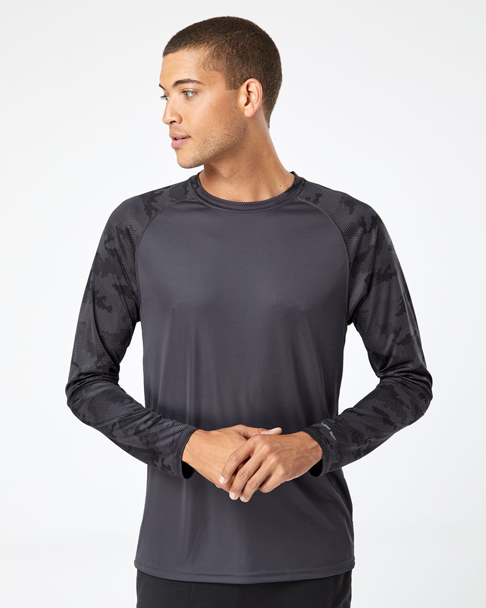 Unisex Cayman Performance Camo Colorblocked Long Sleeve T-Shirt - 216