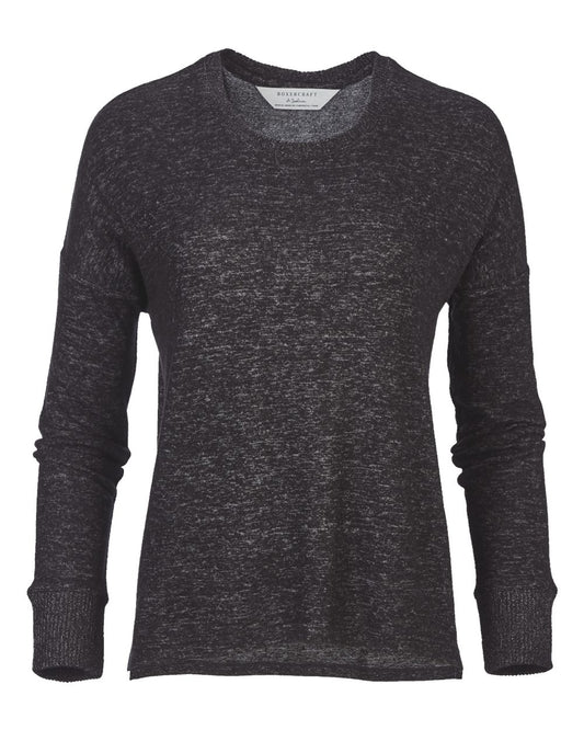 Women's Cuddle Fleece Boxy Crewneck Pullover - L06