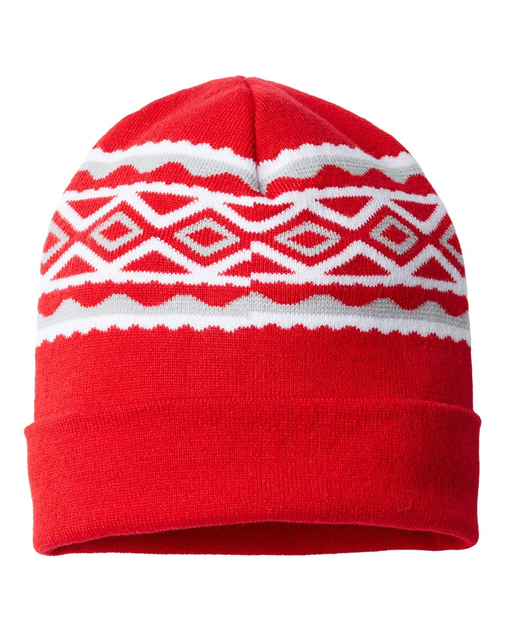 USA- Made Diamond Cuffed Beanie - RKD12