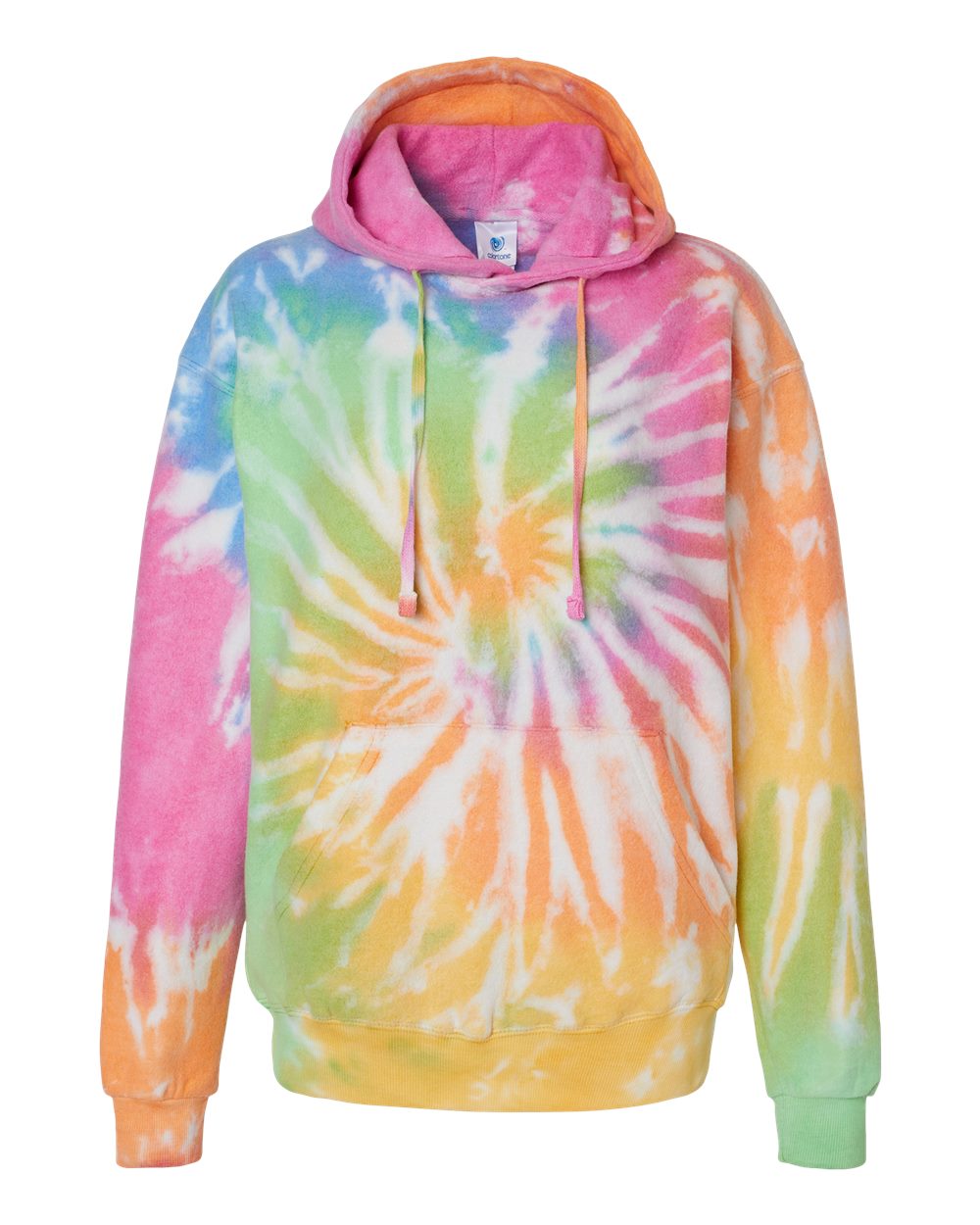 Unisex Tie-Dyed Cloud Inside-Out Fleece Hooded Sweatshirt - 8600