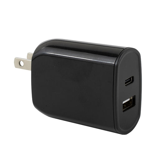 “Voltcharge” 12.5W 2-In-1 USB And Type C Wall Charger Adapter – UL Listed And Compliant