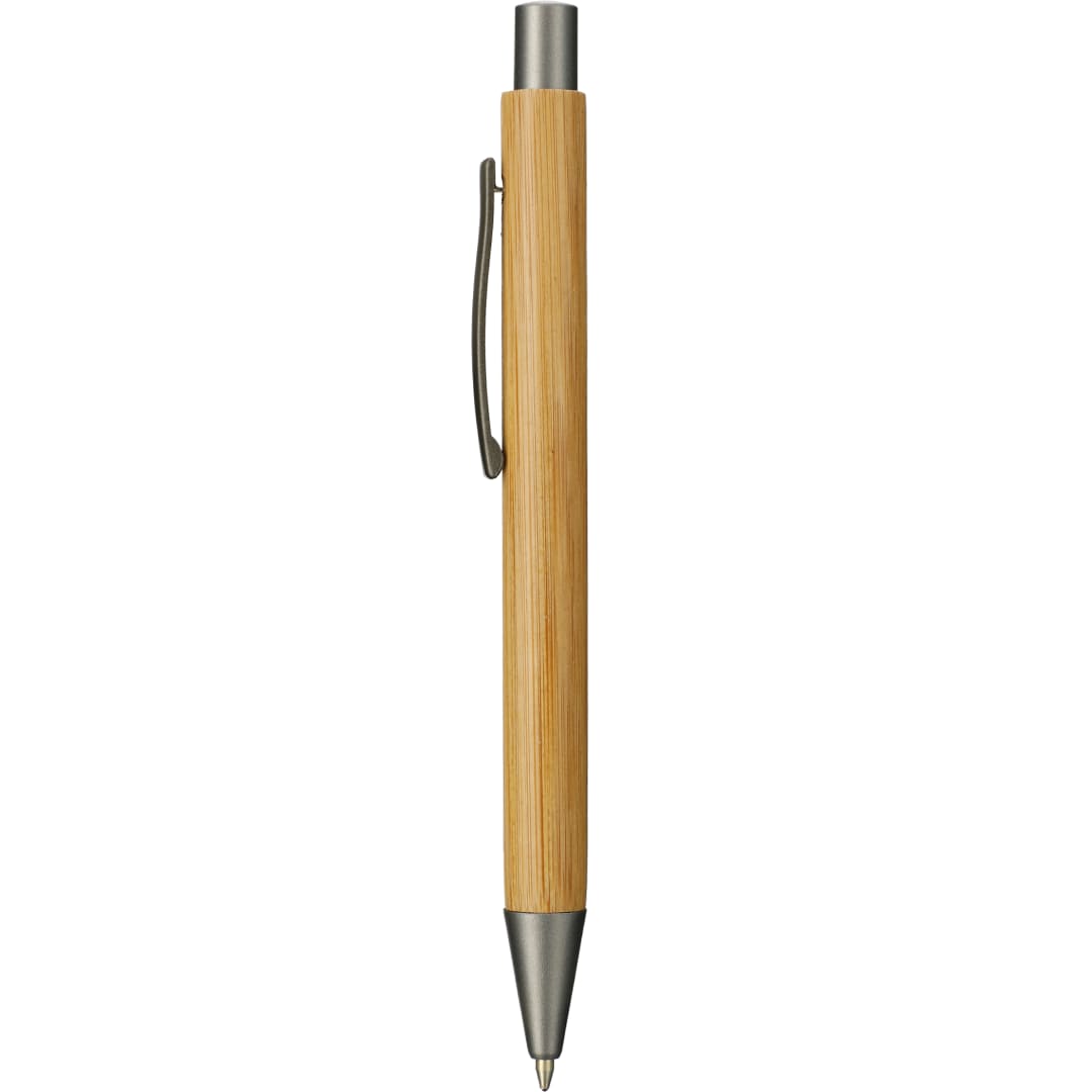 Front View of Natural Bamboo Quick-Dry Gel Ballpoint