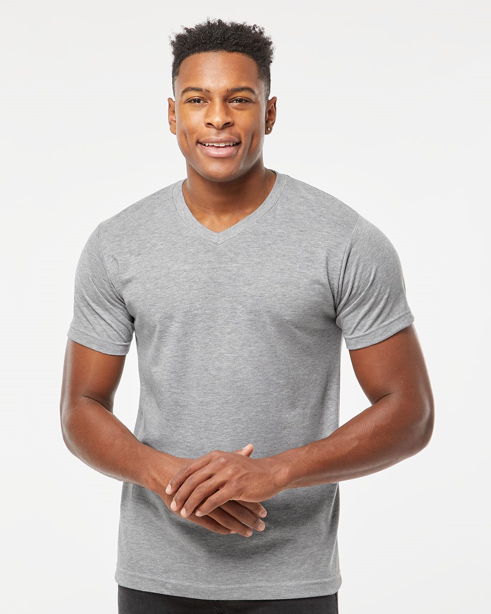 Men's Poly-Rich V-Neck T-Shirt - 207