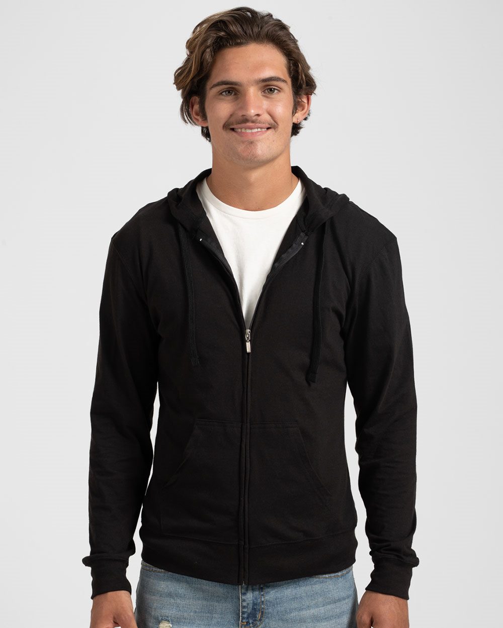 Unisex Beach Full-Zip Hooded Long Sleeve T-Shirt - 260