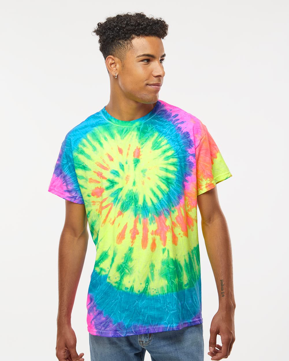Unisex Multi-Color Tie-Dyed T-Shirt - 1000
