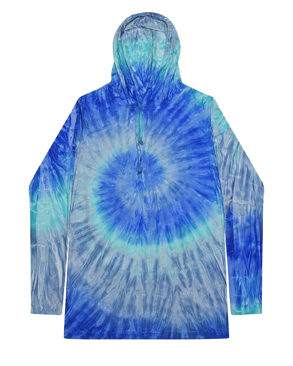 Unisex Tie-Dyed Hooded Long Sleeve T-Shirt - 2777