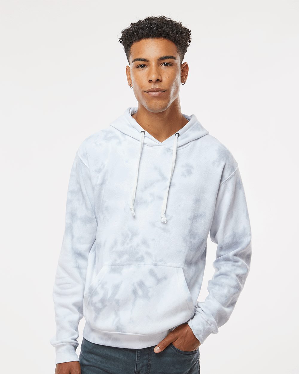 Men's Tie-Dyed Fleece Hooded Sweatshirt - 8861