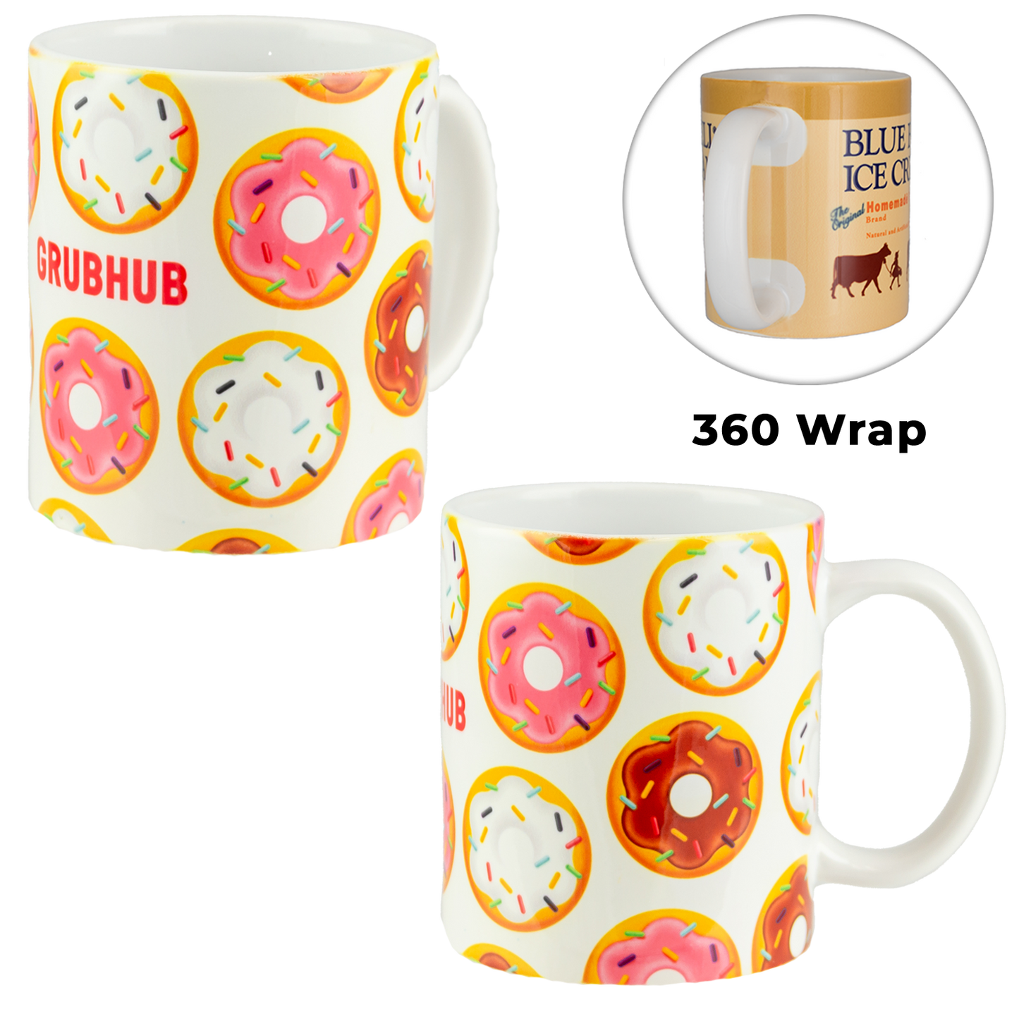 Rainbow 11 Oz Full Color Stoneware Executive Mug