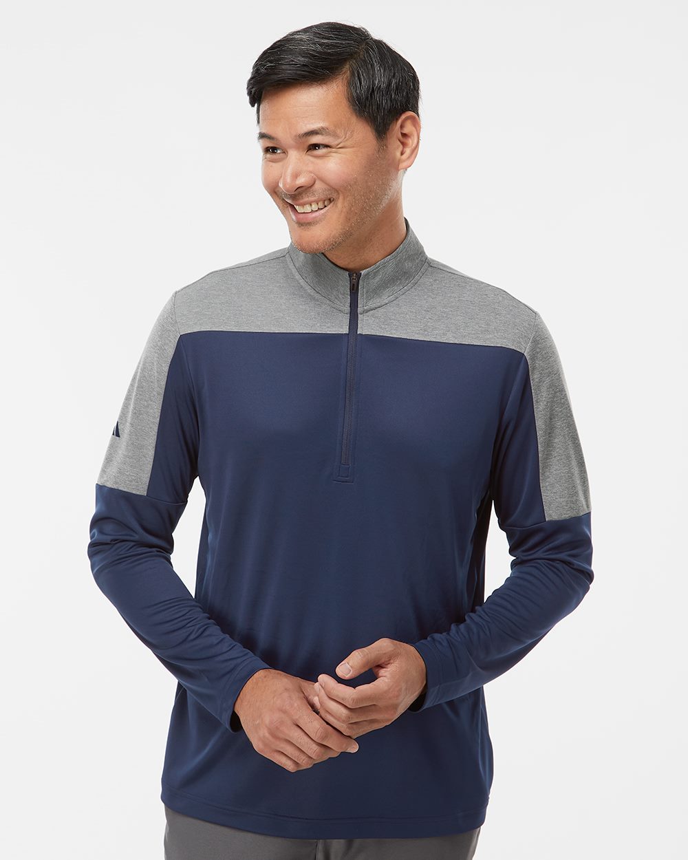 Men's Ultimate365 Lightweight Colorblocked Quarter-Zip Pullover - A552