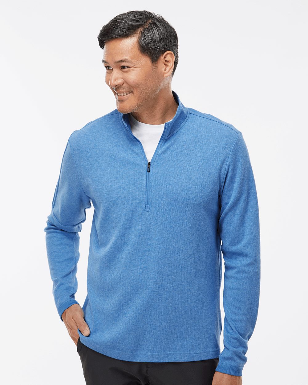 Men's 3-Stripes Quarter-Zip Sweater Pullover - A554