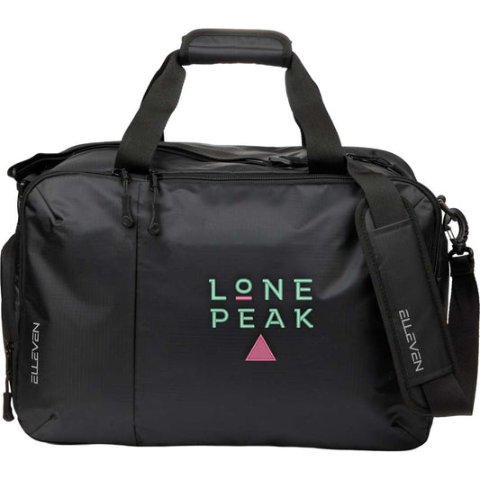 Front View of Black Elleven Zenith 18" Recycled Duffle Bag