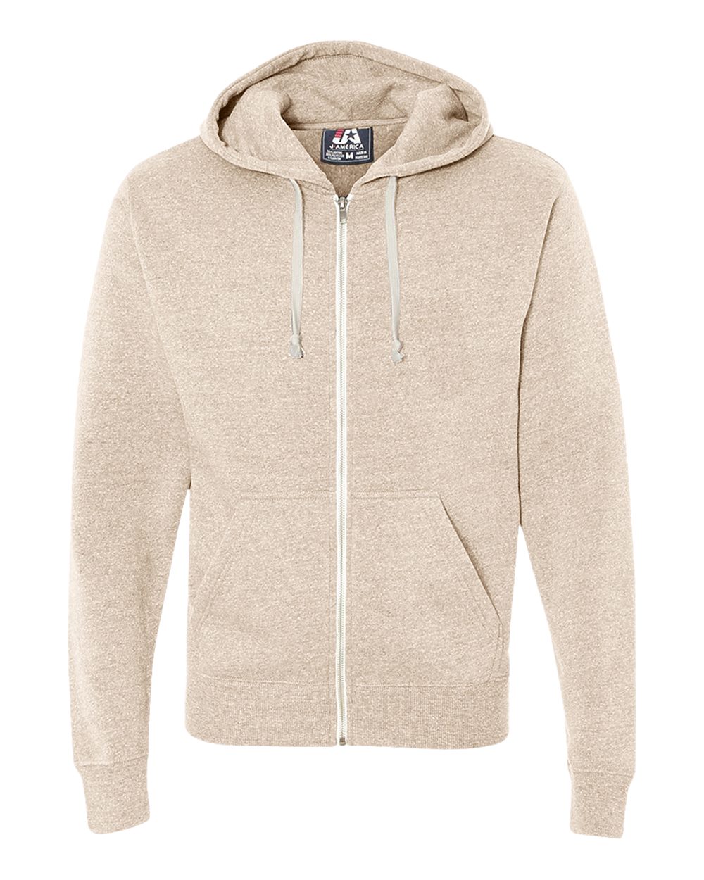 Men's Triblend Full-Zip Hooded Sweatshirt - 8872