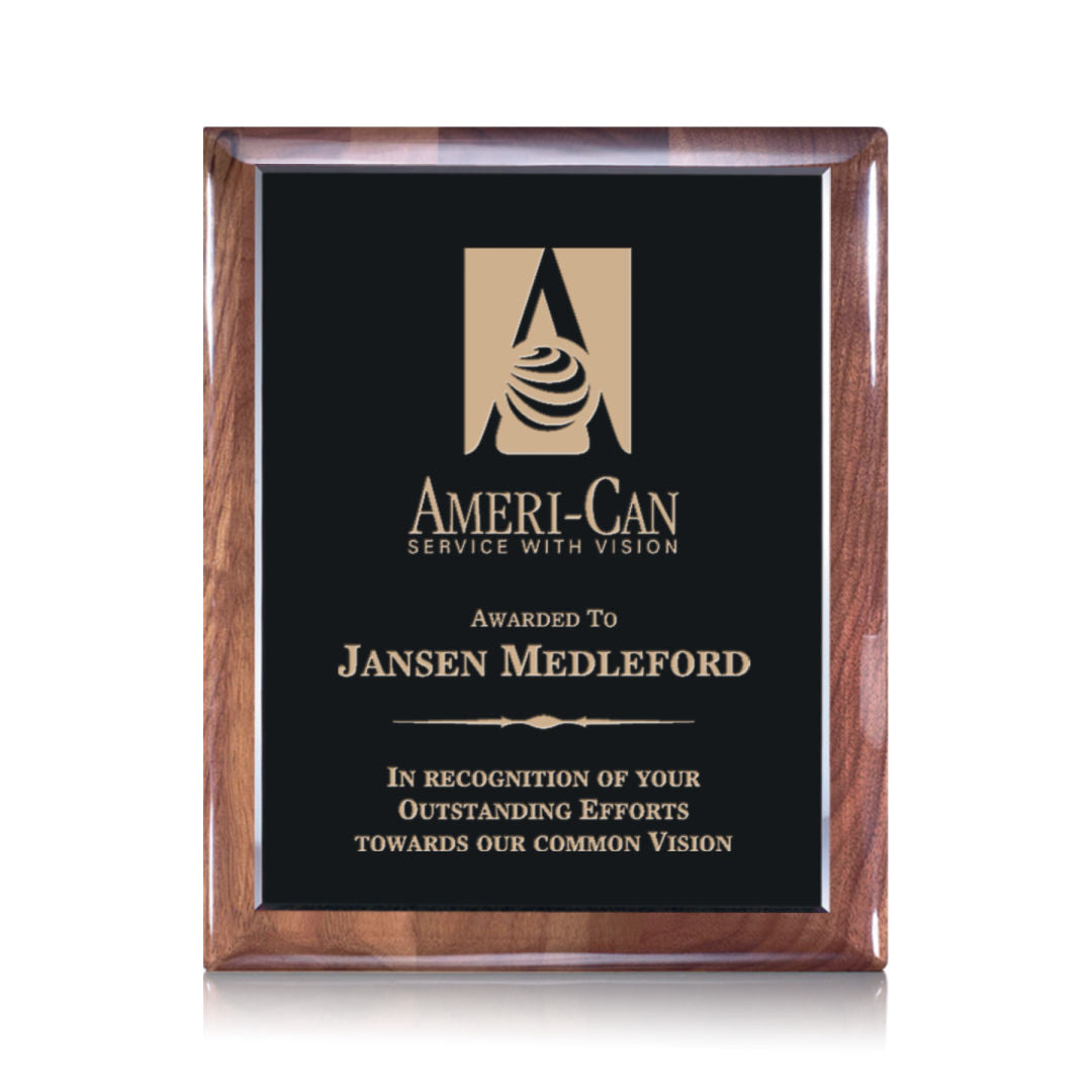 Telford Plaque - Ebony/Walnut