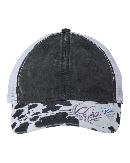 Women's Printed Bill with Mesh Back Cap - JANET