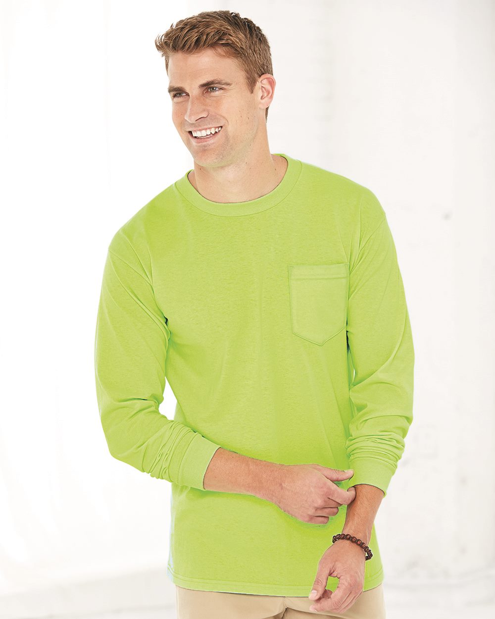 Unisex Union-Made Long Sleeve Pocket T-Shirt - 3055